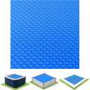 Solar Pool Cover 7 x 7 ft Square, Solar Pool Blanket for Above Ground & Inground Pools, Hot Tubs and Spas, Thermal Bubble Cover for Heat Retention, Reduces Evaporation (84 x 84 Inch)