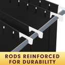 HERKKA Hanging File Folders, 60 Pack Reinforced Letter Size Hanging Folders, Designed for Bulky Files, Filing Cabinet, 1/5-Cut Adjustable Tabs (Black)