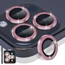 Rayorcon Camera Lens Protector for iPhone 14 Pro & iPhone 14 Pro Max, Tempered Glass Lens Protector Aluminum Alloy Ring Camera Cover Fits for iPhone 14 Pro/iPhone 14 Pro Max (Glitter Pink)