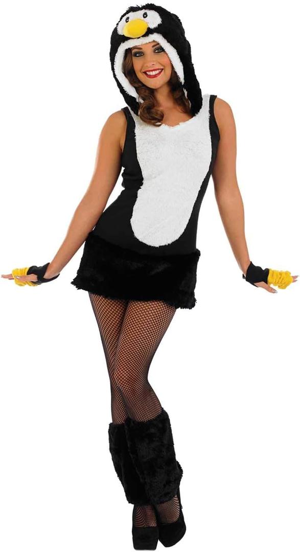 Fun Shack Womens Penguin Costume Halloween Dress Animal Christmas Costumes for Women, Large