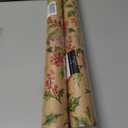 2 x LaRibbons Kraft Christmas Wrapping Paper Mini Roll, Holly Leaves and Red Berries Pattern, for Classic Christmas, Winter Holiday Gift Wrapping, 17" x 33' (46.7 sq. ft)