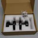 2 Pack Matte Black Dummy Door Knob Interior, Black Door Knobs for Bifold and Closet Doors, Heavy Duty Round Modern Door Handle