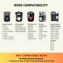 Reusable K Cups for Keurig K Elite, K Classic, K Compact, K Latte, K Duo and All 2.0 & 1.0 Coffee Makers, 4 Pack K Cup Coffee Filters - Black