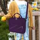 Briefcases Compatible with Leapfrog LeapStart 3D Interactive Learning System, Messenger Shoulder Bag for Kids Laptop or Tablet (Purple)