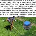 T35 String Trimmer Head Compatible with Husqvarna 225L 224L 223L 123L 322L 128LD 232L 323L 324LX 325L 325LX 326L 326LX 326LDX 322R 323R 525L 525LS String Weed Eater with 0.095 Inch Line, 537388101