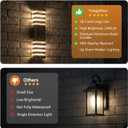 18inch LED Square Up & Down Wall Lights,24W Outdoor Wall Light 4000K Day White Aluminum Body Waterproof IP65 LED Exterior Light Fixtures Wall Mount for House Patio Garage Garden (18inch-1Pack)