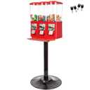 Gumball Machine - Triple Candy Machine Dispenser for Gumballs, Capsules, and Candy - Vending Machines for Business by Great Northern Popcorn (Red), Large