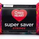 2 x Red Heart Rh Super Saver Stripes Favorite Stripe