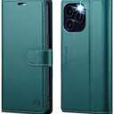 FLIPALM Wallet Case for iPhone 16 Pro Max 6.9", RFID Blocking Credit Card Holder, PU Leather Folio Flip Kickstand Protective Shockproof Cover for Apple 16 pro Max (Green)