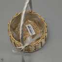 Vctitil Wicker Rattan Flower Basket,Wedding Flower Girl Basket Hand Woven Flower Basket Decoration,Candy Storage Basket Home Decoration(S,white)