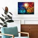 Colorful Tree of Life Wall Art Abstract Tree Pictures Wall Decor Tree Art Wall Decor for Living Room Office Blue Orange Nature Canvas Wall Decor Tree of Life Prints for Bedroom Home Decoration 12x16"