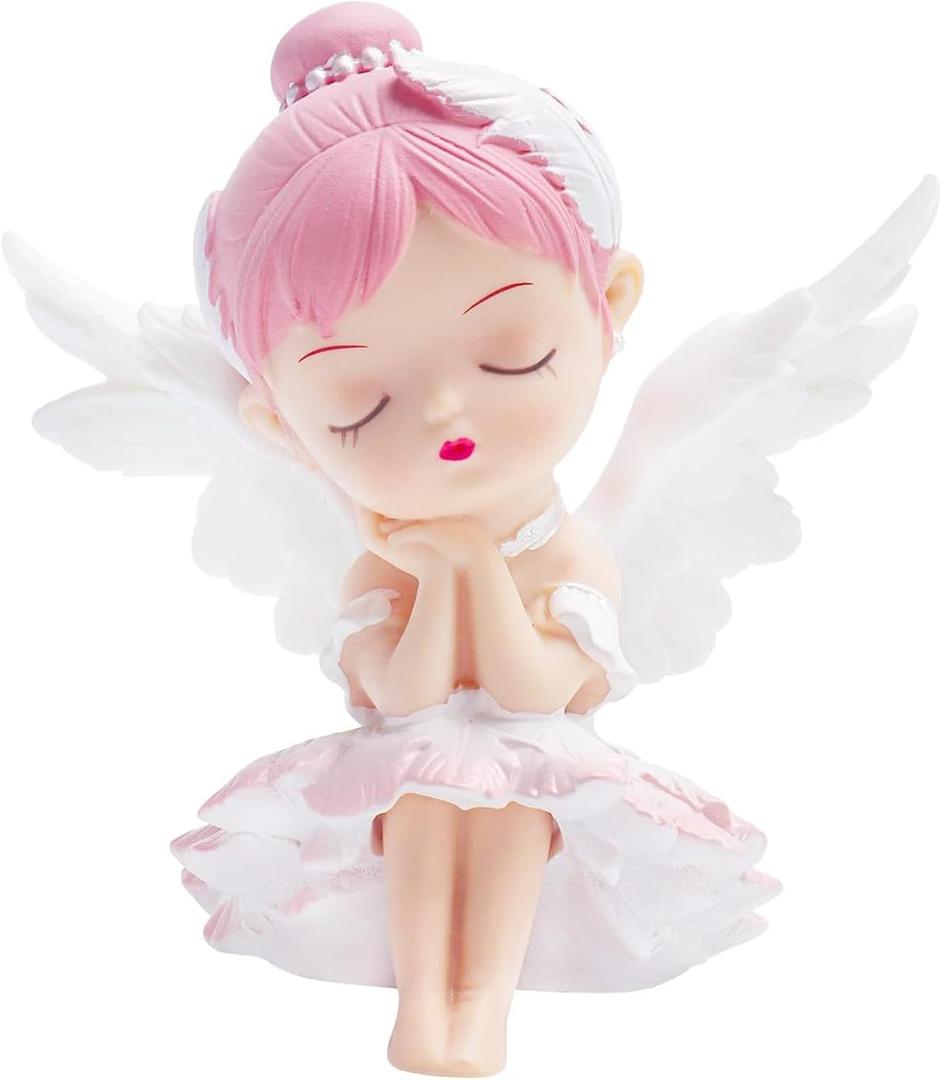 X Hot Popcorn Angel Cake Topper Fairy Cake Topper Cute Cake Topper Lovely Desktop Ornament Baking Cake Decoration Ornaments Home Decorations