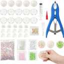DIY Stress Ball Making Kit,Create Anxiety Relief Toys,15PCS Stress Ball Making Kit Stress Balls, Transparent Blank Skins with Air Pump & Expander Tool for Pressure Squishy Balls for Adult （1 Set）