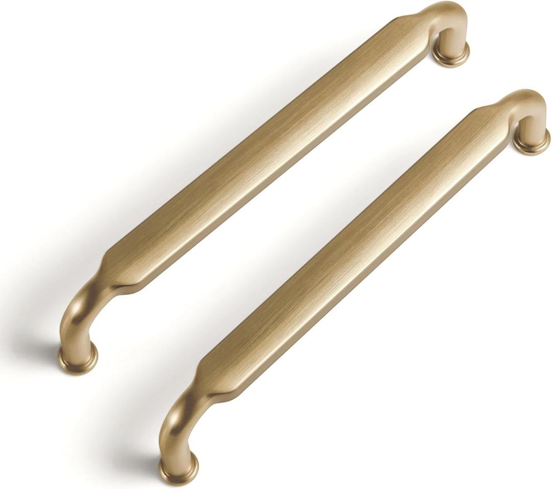 Goo-Ki 6 Pack 5 Inch 128mm Hole Center Cabinet Pulls Champagne Bronze Zinc Alloy Kitchen Drawer Pulls Drawer Handles 5.4 Inch Length 2202-UBR-128