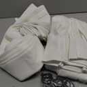 Natural Pinch Pleated Linen Curtains 2 Panels 63 Inch Length for Dining Living Room Memory Training Shaped Cream Birch Semi Sheer Short Pleat Drapes with Hooks Rings Bedroom Window Curtain 40x63