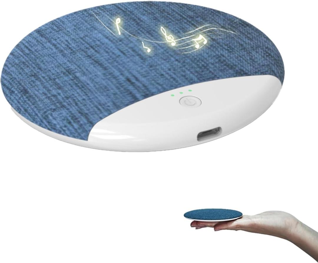 Bluetooth Pillow Speaker-Mini Bone Conduction Bluetooth Sleep Aid, Private Sleep Headphones, Ultra Thin Pillow Speaker for Adult (Ellipse)