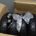 13 Inch Flat Free Wheels Tires 4.00-6 Solid Replacement with Universal 5/8" Axle Bore Hole, 16 Spacers and 8 Pins, for Wheelbarrow, Garden Wagon, Hand Truck, Trolley, Lawn Mower, 4 Pack (13" - 4P)