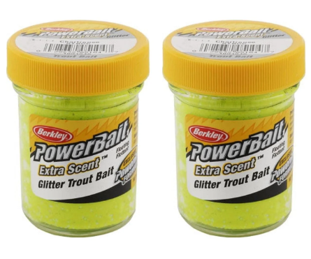 Berkley PowerBait Trout Bait, Fluorescent Yellow, Jar Pack Of 2