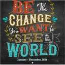 2026 Calendar - Wall Calendar 2026, Jan. 2026 - Dec. 2026, 12" x 24" (Open), 12-Month Wall Calendar with Unruled Blocks, Thick Paper - Motivational Sentence