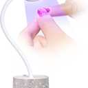 UV LED Nail Lamp, Mini UV Light for Gel Nails Polish, Rechargeable LED Flash Cure Nail Dryer, Quick Drying Goosenecks UV Nail Lamp for Home Nail Salon DIY Manicure, AB Diamond