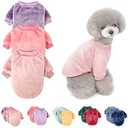 Dog Sweater Small Dog Sweaters for Small Dogs Girl or Boy Cozy Puppy Yorkie Pet Cat Winter Clothes Jacket Plush Small Dog or Cat Coat Apparel (Medium, Pink, Purple, Light Pink)