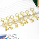 3 x Gold Letter Keychain for Women Cute Small Initial Keychain Charms for Purses Bags Handbags Wallet Backpack Accessories, Gold W