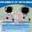 Blue Front Leg Kit with 6" Wheels for Weber 18/22 Inch Kettle Grill Parts