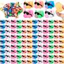Syhood 150 Packs Mini Rubber Pigs with Sunglasses Sets Pig Bath Toy Bulk Squeaky Piggy Bathtub Toys for Shower Birthday Party Favors Class Carnival Prizes Car Decor
