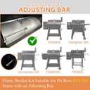 Flame Broiler Kit for Pit Boss Pellet Grills in PB820, PB850 Series with Flame Broiler Adjusting Bar - Includes Slide Cover and Bottom Kit, Grill Replacement Parts for Pit Boss 820D3, 850PS2 and More, Gray