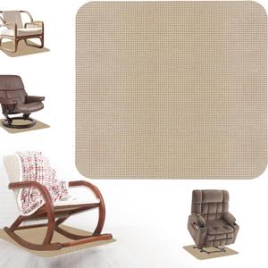 Recliner Pads for Hardwood Floors Non Skid Furniture Gripper Pad Floor Rubber Mat Anti Slide Furniture Pad Hardwood Floor Protector Swivel Chairs Recliner Mats Non Slip Recliner Grippers(Camel) (Sq-Camel-30"x30")