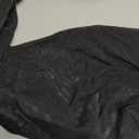 OYOANGLE Women's Long Sleeve Shirt Mesh Crop Top Asymmetrical Hem Crop Blouse Y2K Going Out Top Club Party (Black)