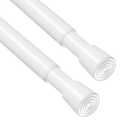 Curtain Rods for Windows 33-59 Inch,White Adjustable Tension Curtain Rod No Drilling Spring Loaded Curtain Rods Tension Rods For Windows Bedroom Closet Doorway Door,2Pcs