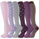 bropite Compression Socks for Women & Men Circulation-Support Knee High Socks 20-30 mmhg-Best for Running,Medical,Nurse,Travel Size L/XL