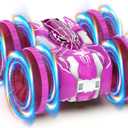 Waterproof Remote Control Car4WD Land & Water 2.4 GHz RC Car Remote Control Boat360Rotation RC Stunt with LED LightsBoys Girls Gifts All Terrain Water Beach Pool Toy Pink