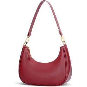 KKXIU Shoulder Bag for Women Small Purse Cute Clutch Hobo Handbag Trendy Crescent Bag (Red)
