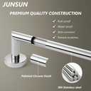 Bath Towel Bar 30 Inch Towel Rack for Bathroom Wall Mounted Bath Towel Holder Modern Towel Rods Chrome Towel Hanger Bathroom Accessories Towel Rails Stainless Steel Single Towel Bars Polished Chrome