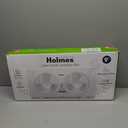Holmes 9" Twin Blade Manual Window Fan, 2 Speeds, Reversible Airflow, 2 Extender Panels, White