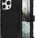 Pelican Shield iPhone 15 Pro Max Case - Compatible with MagSafe - 21FT Military-Grade Drop Protection - Rugged iPhone 15 Pro Max Phone Case with Belt Clip Holster - Brushed Aluminum