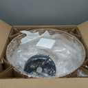 Boho Ceiling Fans with Lights Enclosed Rattan Fandelier with Lights and Remote Low Profile Flush Mount Wicker Caged Ceiling Fan for Bedroom,Kitchen,Living Room