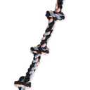 Mammoth Flossy Chews Multi Color 5 Knot Rope Tug – Premium Cotton-Poly Tug Toy for Dogs – Interactive Dog Rope Toy – Tug Dog Chew Toy for Big Dogs - X-Large, 36”