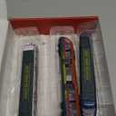 3 Pack Bullet Train Set, Linked High Speed Lotomotive Toy Train, Die Cast Alloy Model Car, Connectable Sliding Subway, Gift for Kids Boys Toddlers Ages 3+