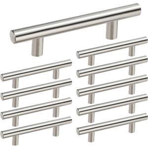 homdiy 10Pack 5in Cabinet Handles Brushed Nickel Cabinet Pulls - Cabinet Door Handles Modern Drawer Pulls for Kitchen Cabinets