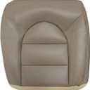 Priprilod Driver Bottom Replacement Leather Seat Cover Tan Compatible with Ford F250 F350 F450 F550 Lariat 1999 2000