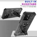 for Moto-G-5G-2024 Phone Case [Not Fit 2023,2022,2021] w/Tempered Glass Screen Protector(Full Coverage)[15FT Mil-Grade][Built-in Kickstand] Car Magnetic Protective Cover for Women Man Blue Star Galaxy