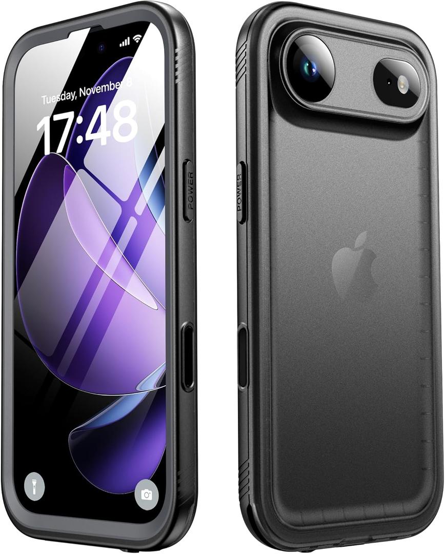 SPORTLINK for iPhone Air Waterproof Phone Case - Built in Screen Protector Shockproof/Military Rugged Dropproof/Dustproof/Heavy Duty, 360 Full Body Protective Cover for iPhone Air 6.5 Black