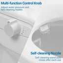 Bidet Seat for Toilet Round Non Electric, Single Nozzle Cold Water Bidet Toilet Seat with Adjustable Water Pressure, Easy Install PP Toilet Seat for Bathroom Hygiene and Cleaning
