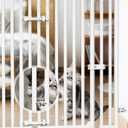 Extra Tall Cat Gate for Doorway: 74.8"-90.5" Tall Cat Gates for Pet 30.3"-38.2" Wide Pressure Mount No Wall Drilling for Indoor Stairs Doorway Room Door Dog Safety Barrier No Toddler