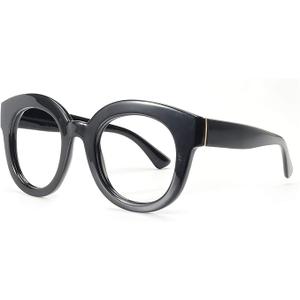 Round Reading Glasses Women Large Frame Stylish Readers, 1.25