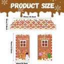 Large Christmas Gingerbread Door Stickers Peppermint Gingerbread Candy Door Decal for Party Decoration Xmas Theme Supplies Window Floor Clings Wall Decals