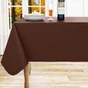 homing Rectangle Vinyl Tablecloth, Plastic Flannel Backed Table Cloth, Waterproof Spillproof Wipe Clean Table Cover for Dining, Buffet Parties and Camping (Coffee, 60" x 84")